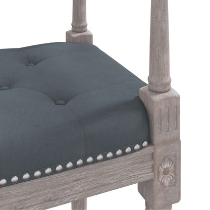 Bankje – Zitbank – Halbank – Opbergbank – Donkergrijs Velours – 110x40x70 cm – Comfortabel & Stijlvol