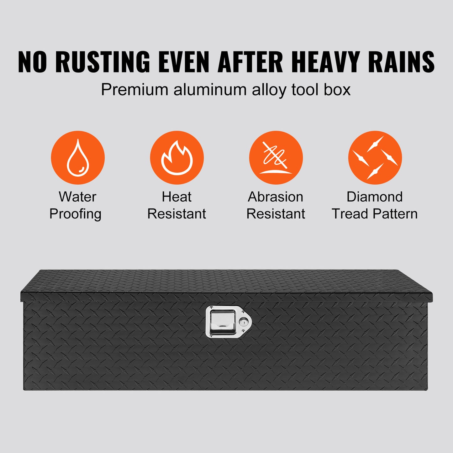 Aluminium Gereedschapskist – Opbergkist – Tool Box – Chest Box – Opbergbak – Lichtgewicht Diamond Plate – Weerbestendig Slot