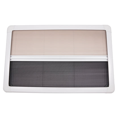Motorhome Raam – Caravan Raam – Camper Raam – Zijraam – Push Window – Met Vliegengaas – Aluminium – 900 x 550 mm – Wit