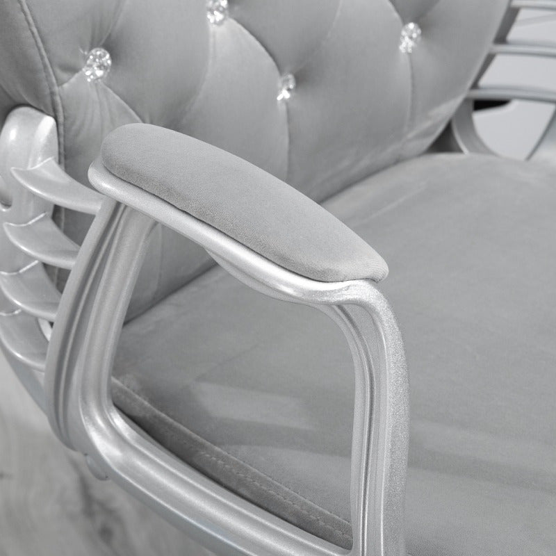 Ergonomische Bureaustoel – Bureaustoel – Kantoorstoel – Office Chair – Werkstoel – Grijs – Verstelbare Zithoogte – 360° Draaibare Basis