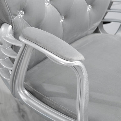 Ergonomische Bureaustoel – Bureaustoel – Kantoorstoel – Office Chair – Werkstoel – Grijs – Verstelbare Zithoogte – 360° Draaibare Basis
