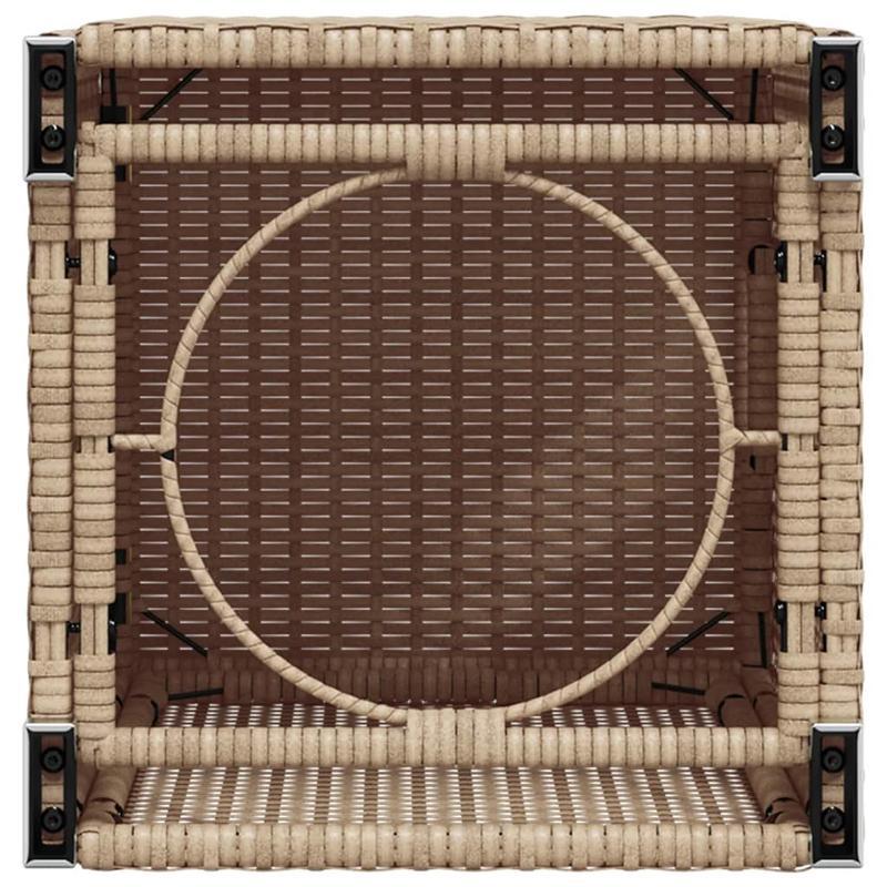 Gasfleshoes – Gasflesbescherming – Camping Gaskoker – Outdoor Gasfles Tafel – Beige – Duurzaam Resin Materiaal – Compact 40x40x60 cm
