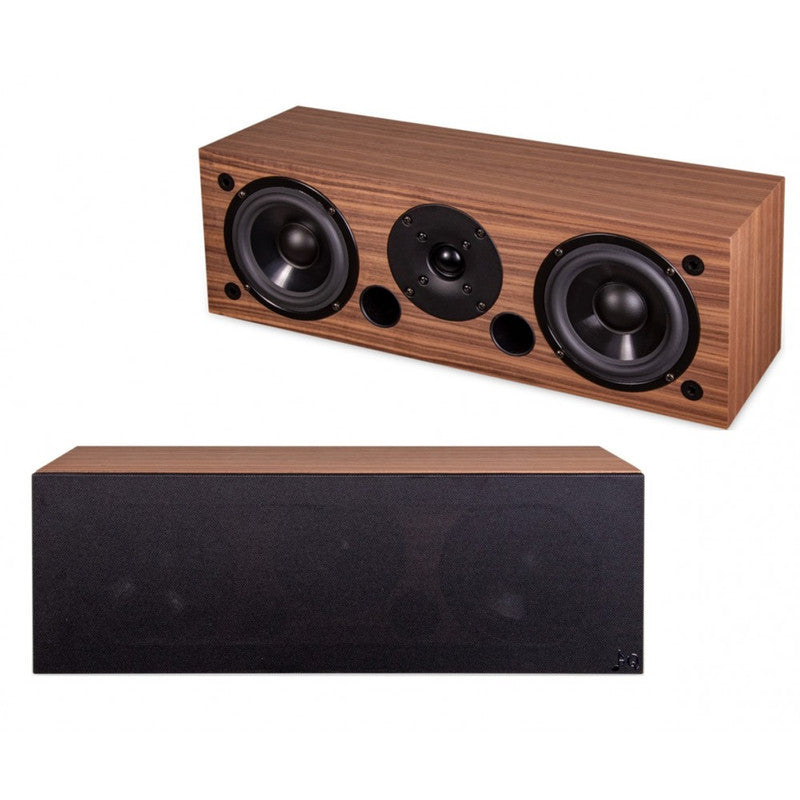 Center Speaker – Home Cinema Speaker – Middentoner – Surround Speaker – Audio Speaker – Dual-Way Driver Systeem – Notenhouten Afwerking