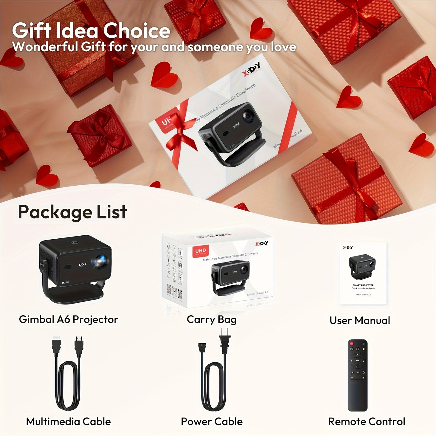 Led Projector – Mini Beamer – Draagbare Projector – Home Cinema – Multimedia Projector – Full HD 1920x1080 – 500 ANSI Lumen – Android 11 WiFi 5G