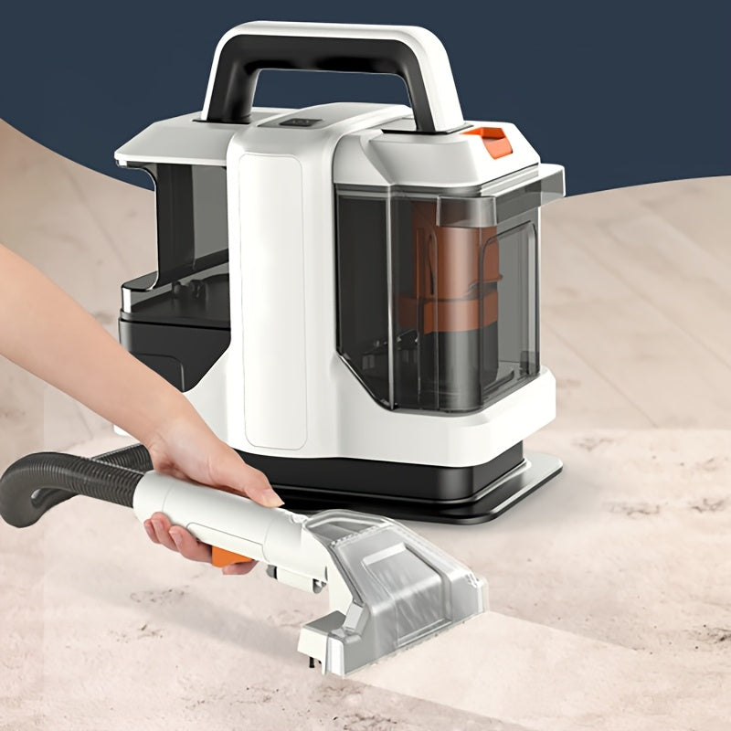Handstofzuiger – Handheld Stofzuiger – Tapijtreiniger – Krachtige Zuiger – Vlekverwijderaar – Wit – 750W Vermogen – Geïntegreerde Sproeifunctie Met Dubbele Watertanks