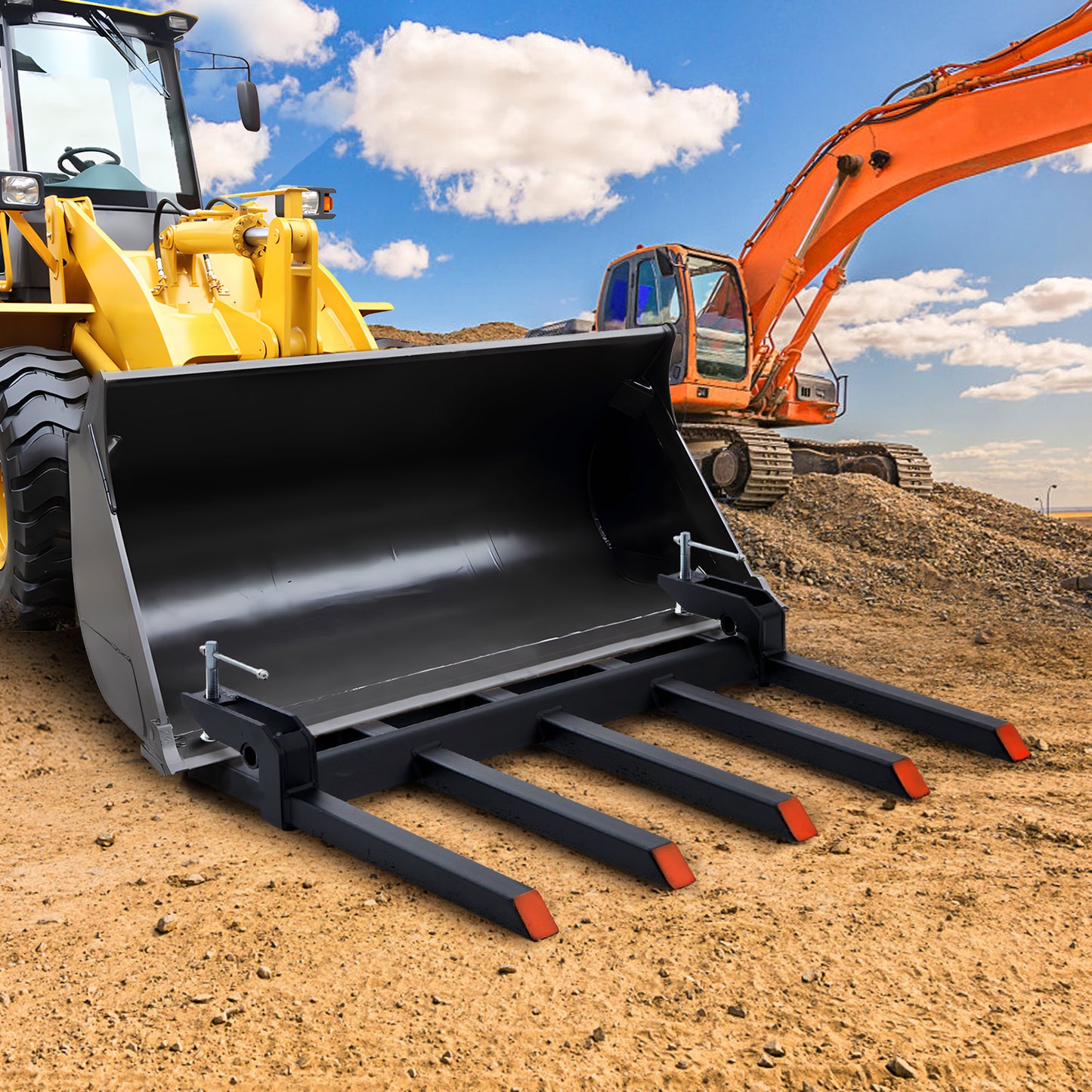 Debris Forks – Vorken – Takkenvork – Tractorvork – Afvalvork – 48 Inch – Maximale Draagkracht 1180 kg – Anti-Roest Coating