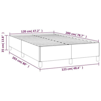 Bed frame without Mattress Black 120x200cm Tissue Practical, removable, suitable for all seasons