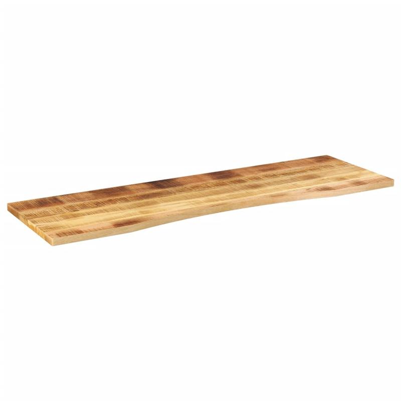 Bureaublad Mangohout – Tafelblad – Werkblad – Bureaublad – Massief Houten Blad – Met Inzet – 160x50x2,5 cm – Duurzaam & Stoer