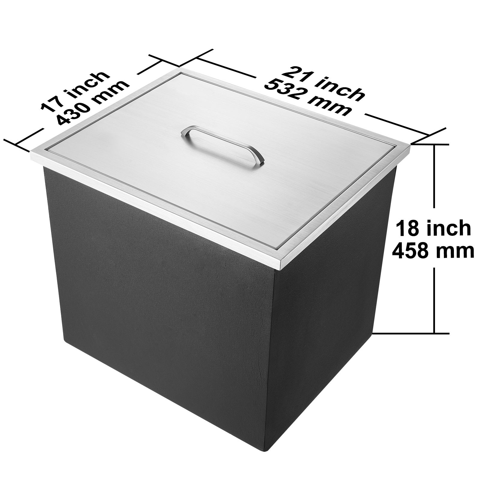 Ingebouwde Ijsbak – Koelbox – IJskoeler – Drinkkoeler – Buitenkeuken – 78 Liter – Roestvrij Staal – Langdurige Isolatie - QUORE