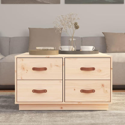 Coffee Table 80X80X45 Cm Solid Pinewood Removable, Suitable for Indoor Use And Suitable for All Seasons