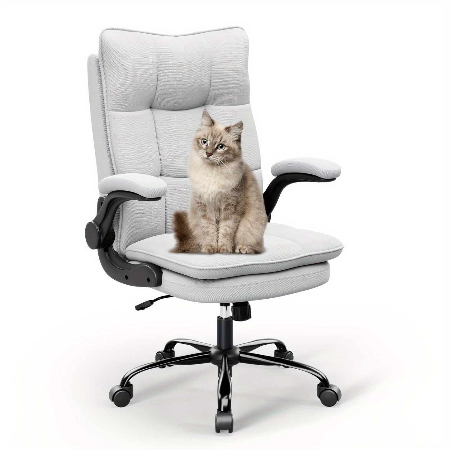 Gamingstoel – Gamestoel – Bureaustoel – Game Chair – Ergonomische Stoel – Verstelbare Hoofdsteun & Armleuningen – Max. Belastbaarheid 150 kg – Grijs