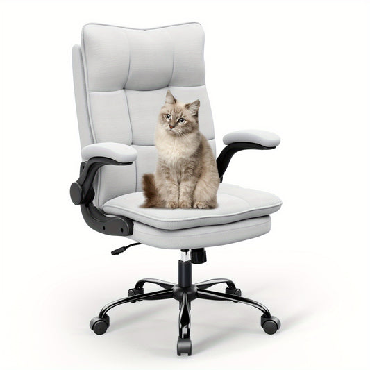 Gamingstoel – Gamestoel – Bureaustoel – Game Chair – Ergonomische Stoel – Verstelbare Hoofdsteun & Armleuningen – Max. Belastbaarheid 150 kg – Grijs