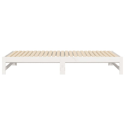 Slaapbank – Bedbank – Logeerbed – Zitbank – Houten Bank – Massief Dennenhout – 195,5x179x30 cm – Ruimtebesparend & Ventilerend Lattenbodem