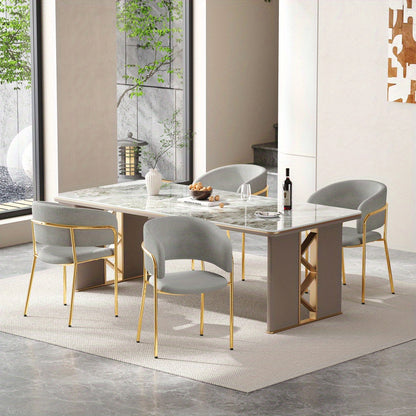 Eetkamerstoelen – Stoelen – Kuipstoelen – Woonkamerstoelen – Design Stoelen – Set van 4 – Corduroy Bekleding – Verstelbare Poten