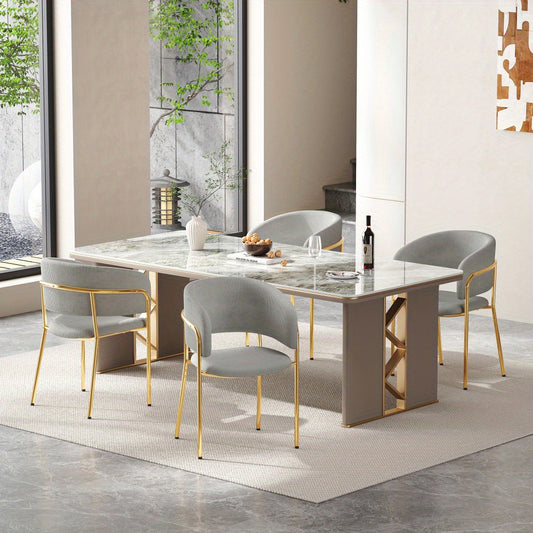 Eetkamerstoelen – Stoelen – Kuipstoelen – Woonkamerstoelen – Design Stoelen – Set van 4 – Corduroy Bekleding – Verstelbare Poten
