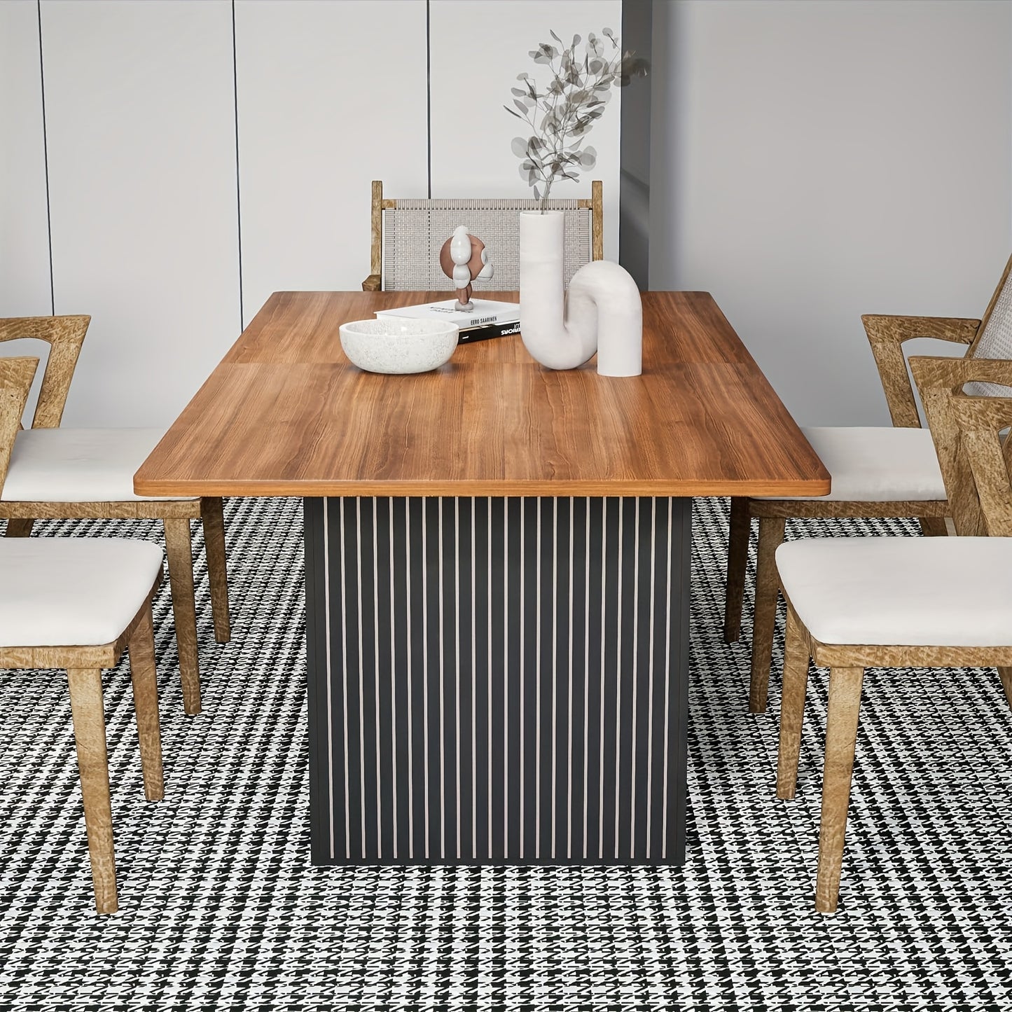 Eettafel – Eetkamertafel – Dinertafel – Keukentafel – Tafel – Rechthoekig – 160x80x76 cm – Hout – Geschikt voor 8-10 Personen – Eenvoudig te Monteren