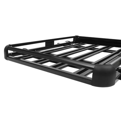 Universele Aluminium Dakdrager Mand – Dakkoffer – Autodrager – Dakbak – Rooftop Cargo Carrier – 140 cm – Verstelbaar – Sterk & Duurzaam – Zwart
