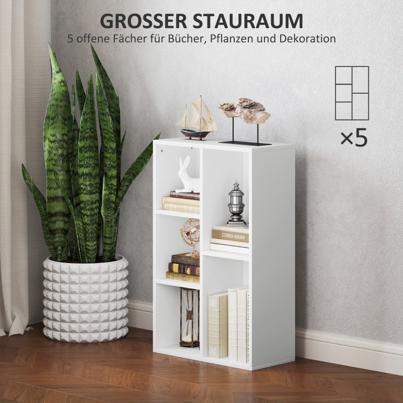 Boekenkast – Opbergkast – Rek – Stelling – Dressoir – Wit – Multifunctioneel & Ruimtebesparend – Stevig Spaanplaat Met Valbeveiliging