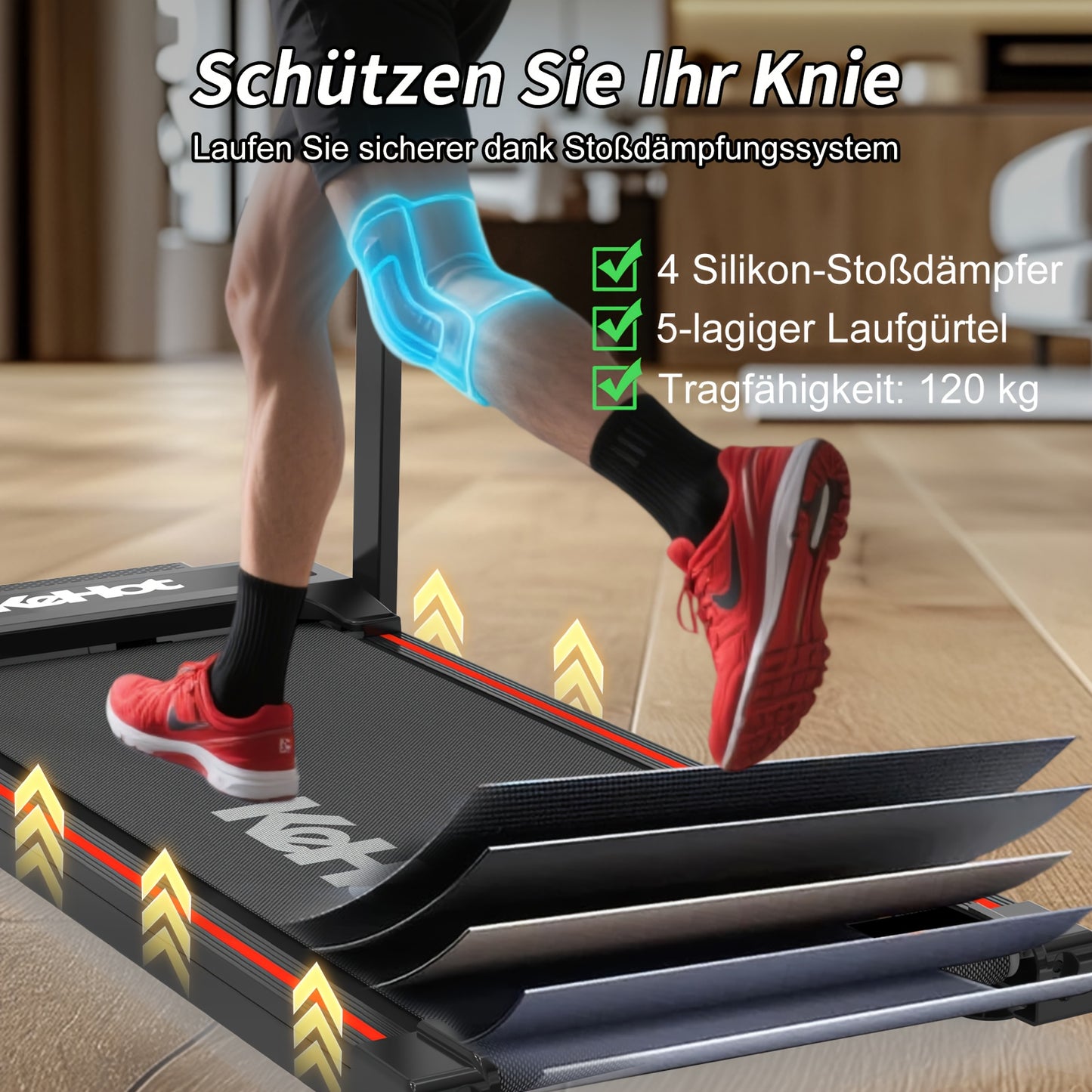 Loopband – Treadmill – Walk Pad – Folding Treadmill – Home Workout – Lichtgewicht Design – Stil Met App Connectiviteit