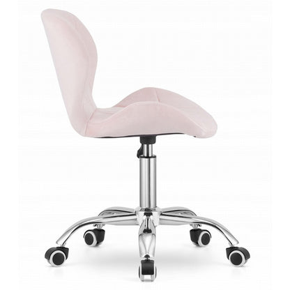 Draaistoel – Bureaustoel – Gamestoel – Werkstoel – Bureaufauteuil – Velvet Bekleding – In Hoogte Verstelbaar 46-61 cm