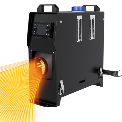 12V 8KW Dieselkachel – Dieselverwarmer – Branderkachel – Air Heater – Warmtekanon – Met LCD Display – Stil Geluidssysteem – Zwart/Rood