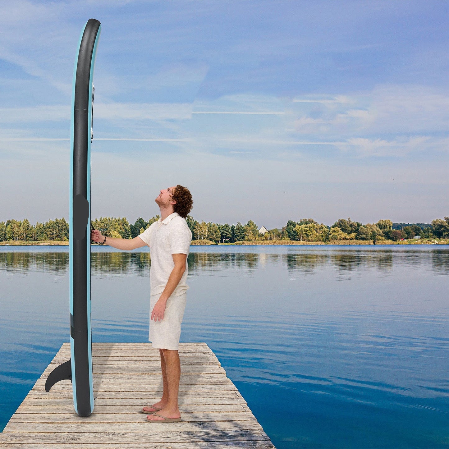 Opblaasbare SUP Board – Stand Up Paddleboard – Paddle Board – SUP Plank – 320x84x15 Cm – Max 150 Kg – PVC & EVA - QUORE