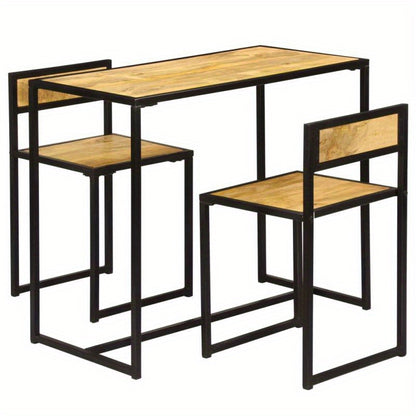 Eettafelset – Eetkamerset – Eethoek – Keukentafelset – Stoelenset – Massief Hout – Rustieke Vintage Stijl – Compact – Duurzaam
