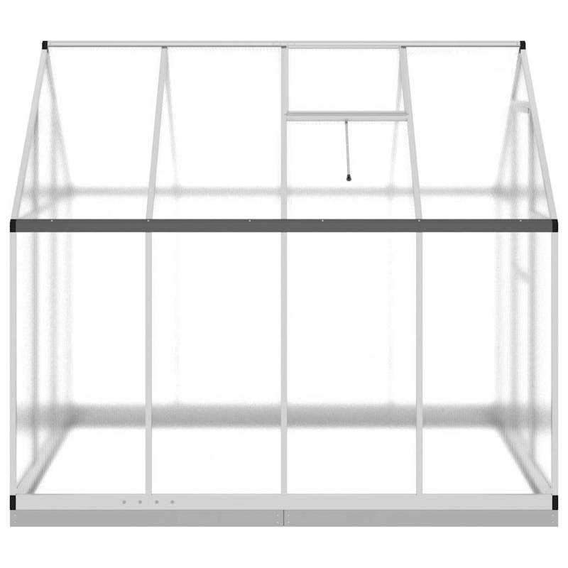 Kassenframe – Serre – Tuinkas – Groentekas – Mini Kas – Aluminium Frame – Zilverkleurige Basis – 224x169x202 cm – Weerbestendig & Ruim