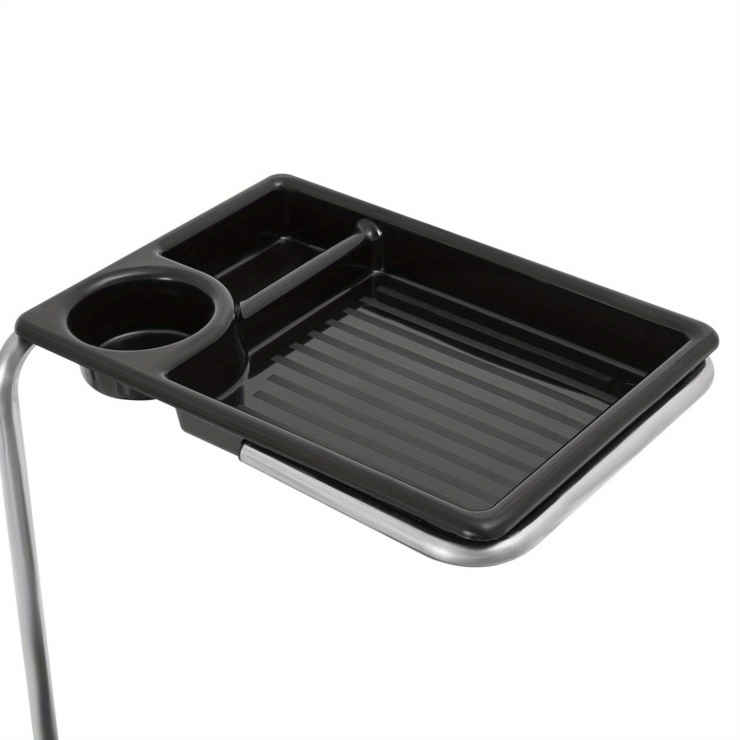 Opbergtrolley – Opbergwagen – Trolley – Beautywagen – Salonwagen – Mobiel Met 3 Uitklapbare Trays – Zwart ABS Met PU Bekleding – 150 Kg Draagkracht – Vergrendelbare Zwenkwielen