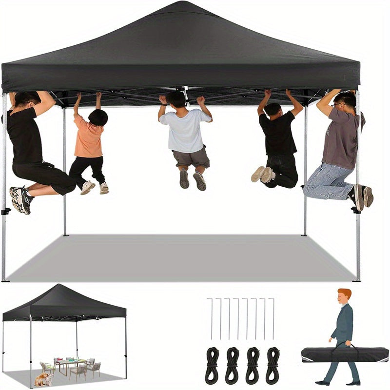 Picknicktent – Buitentent – Schaduwzeil – Campingtent – Zonnescherm – Zwart – Ruimte Voor 6 Personen – Stevig Metalen Frame