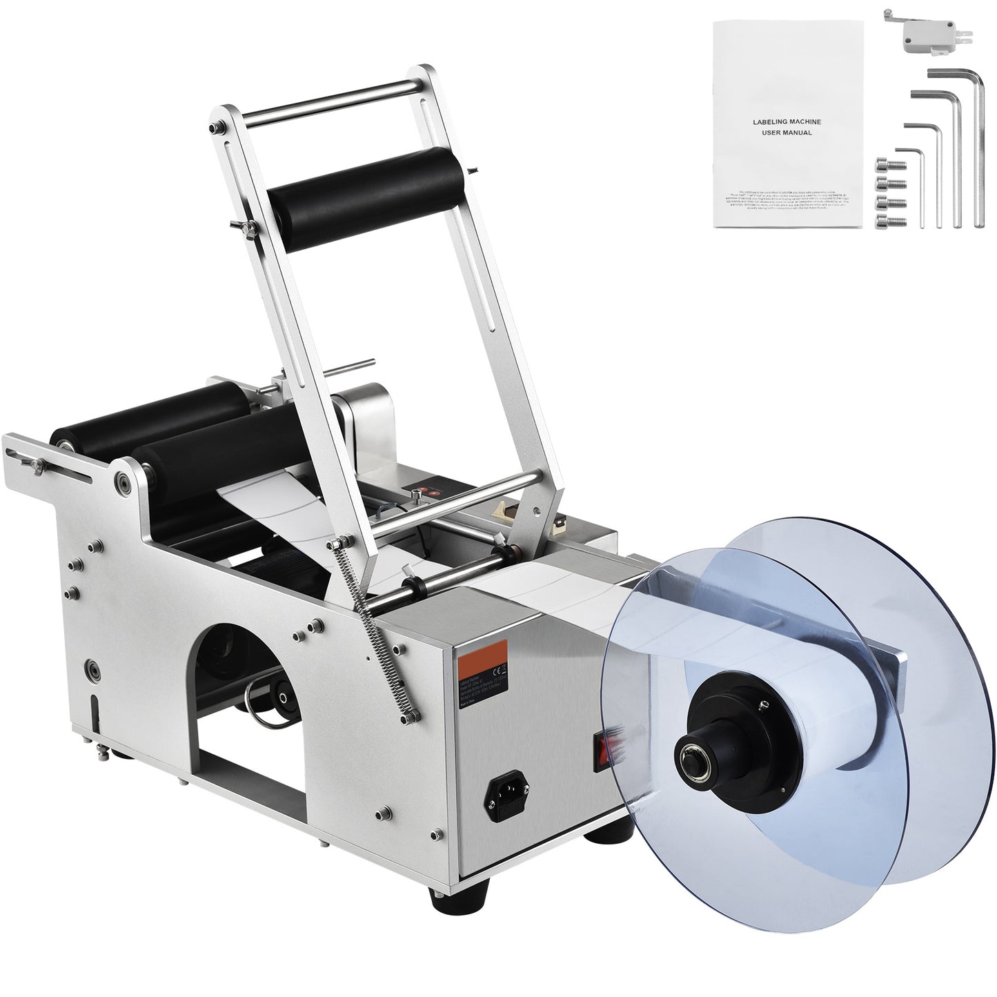 Etiketteermachine – Labelprinter – Labelapplicator – Flesetiketteermachine – Labelmachine – Semi-automatisch – Geschikt voor ronde flessen 2-12 cm – Aluminium behuizing duurzaam