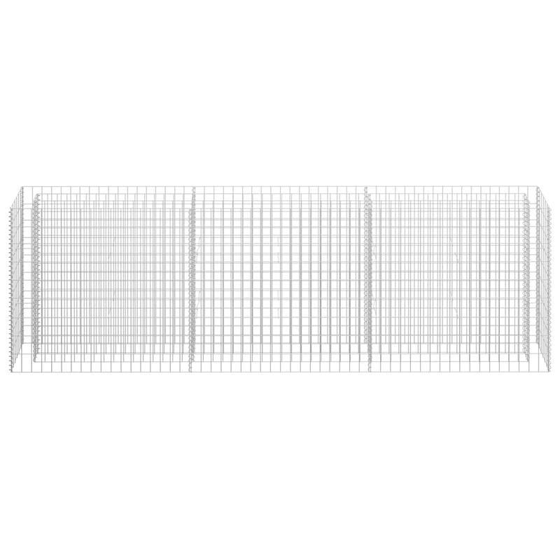Bloembak – Plantenbak – Kweekbak – Moestuinbak – Bloempot – Gegalvaniseerd Staal – 270x30x90 cm – Vorstbestendig – Lichtgewicht