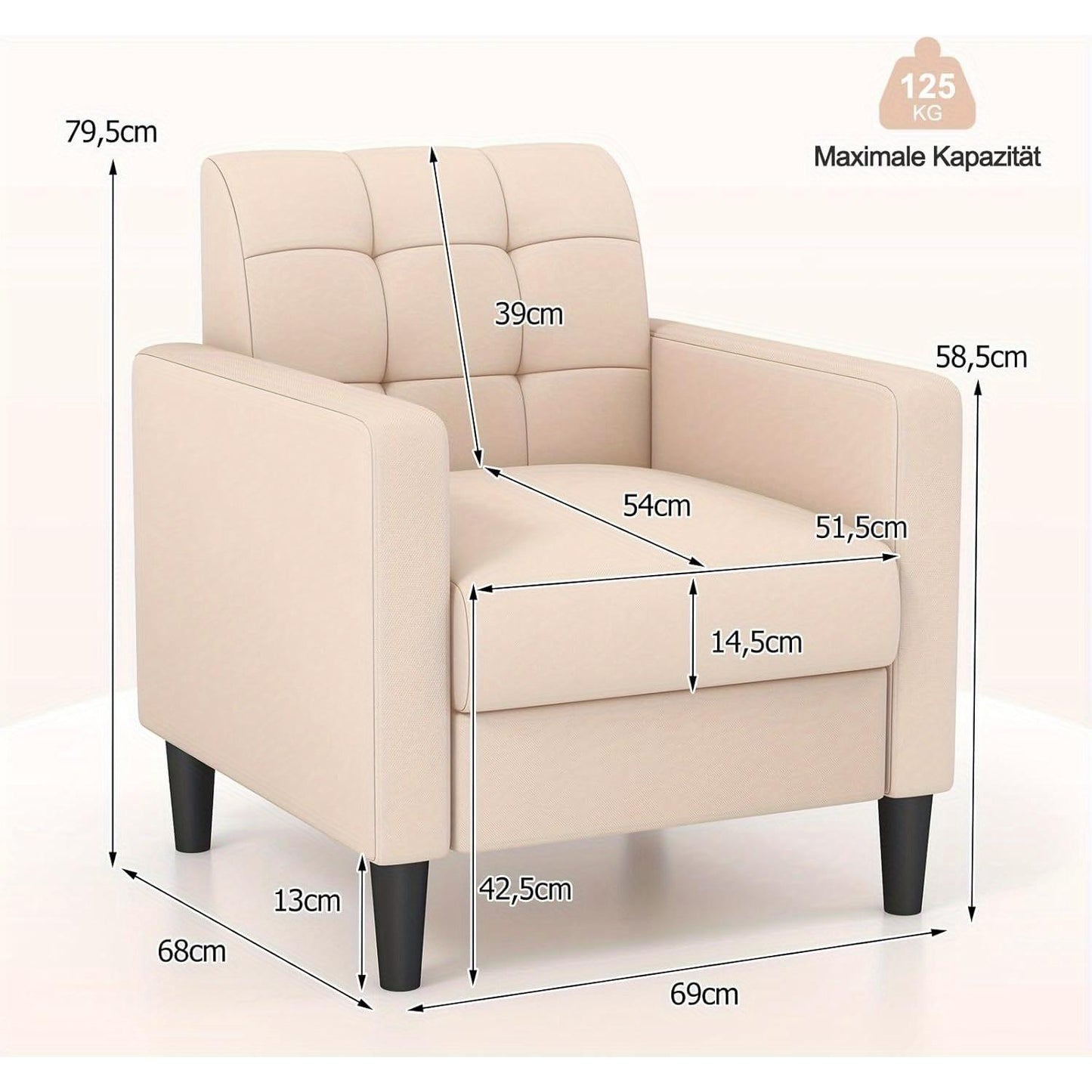 Fauteuil – Relaxstoel – Loungefauteuil – Leunstoel – Mid-Century Velvet – Luxe Comfort – Stevig Houten Frame – Zacht Gestoffeerd