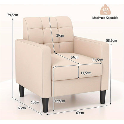 Fauteuil – Relaxstoel – Loungefauteuil – Leunstoel – Mid-Century Velvet – Luxe Comfort – Stevig Houten Frame – Zacht Gestoffeerd