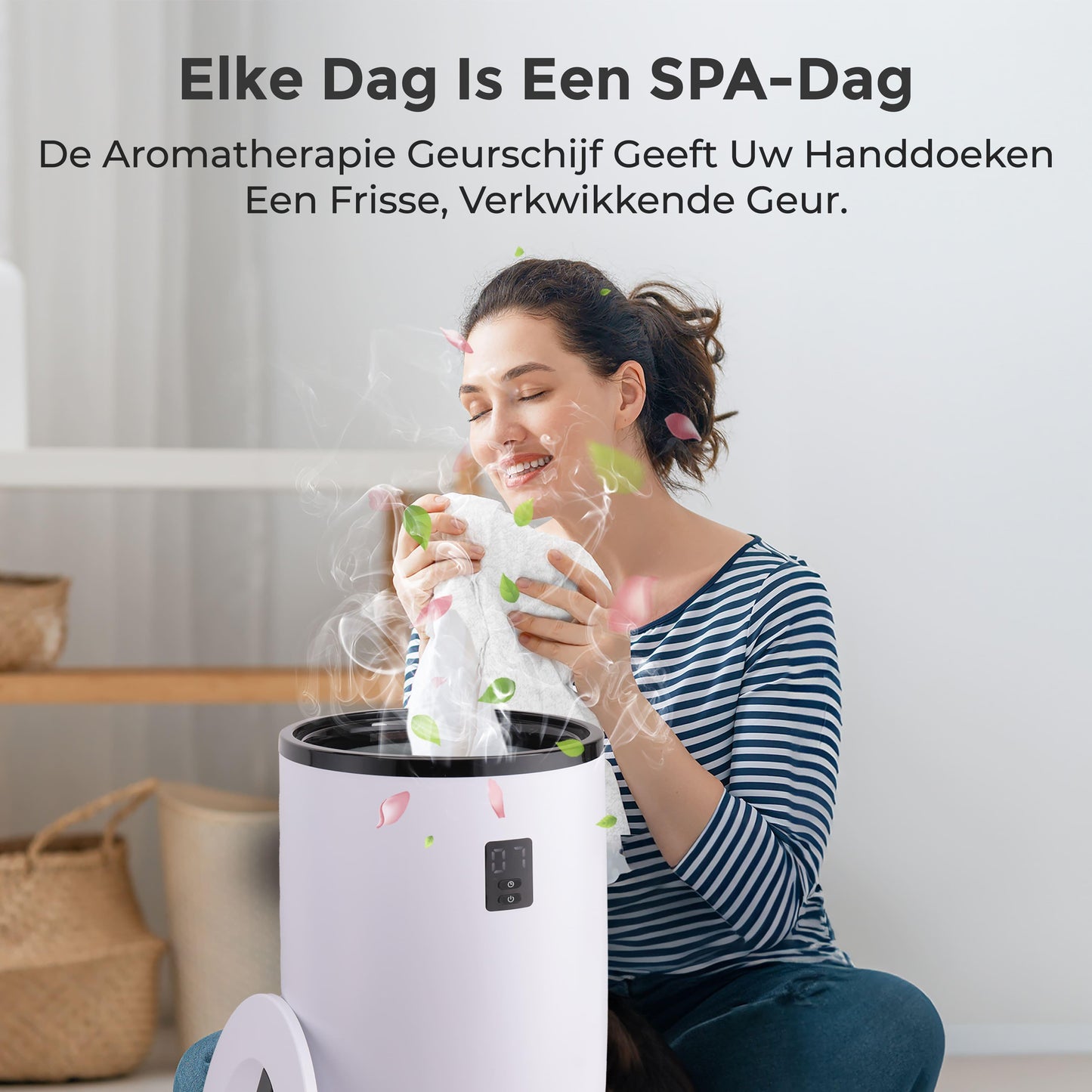 Handdoekwarmer – Elektrische Handdoekverwarmer – Handdoekdroger – Badkamerverwarmer – Handdoekverwarmer Compact – Timer Met Automatische Uitschakeling – Zwart