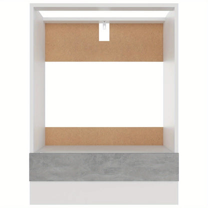 Ovenkast – Keukenkast – Opbergkast – Kastje – Meubel – Beton Grijs – 60x46x81,5 cm – Gemaakt Van Engineered Wood