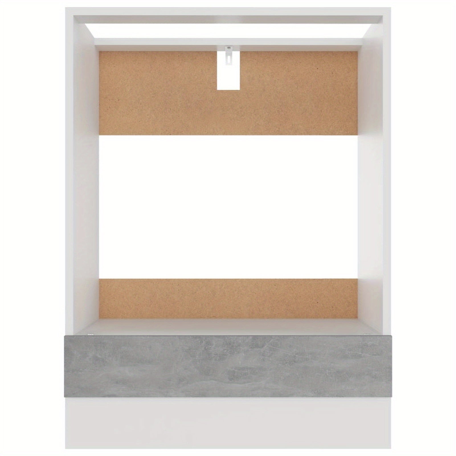 Ovenkast – Keukenkast – Magnetronkast – Opbergkast – Ombouwkast – Betonlook Grijs – Compact 60x46x81,5 cm – Duurzaam Engineered Wood - QUORE