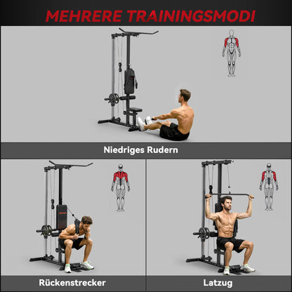 Roeimachine – Roeitrainer – Roeiapparaat – Fitnessapparaat – Hometrainer – Stalen Constructie – Instelbare Voetsteunen & Gevoerde Rugleuning – Full-Body Workout – Ruimtebesparend Zonder Elektronica