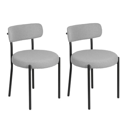 Fauteuil – Luxe Stoel – Eetkamerstoel – Vergaderstoel – Loungestoel – Kunstbont Bekleding – Hoge Rugleuning – Set van 2 – Comfortabel en Duurzaam