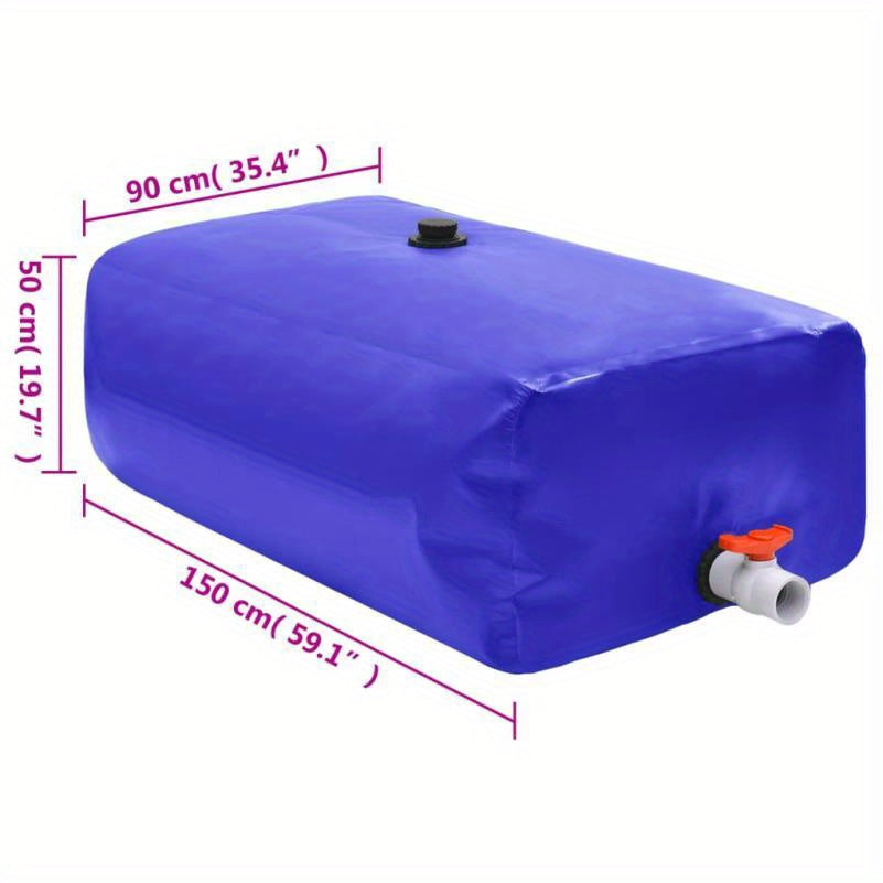 Draagbare Watercontainer – Opvouwbare Watertank – Buiten Watervoorraad – Waterzak - Regenwater Opslag – 670 Liter Inhoud – Stevig PVC Materiaal