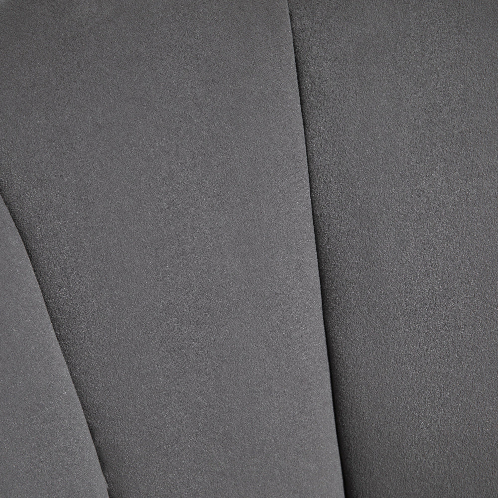 Eetkamerstoel – Keukenstoel – Stoel Met Rugleuning – Woonkamerstoel – Zitmeubel – Polyester Bekleding – Massief Houten Onderstel – Donkergrijs – 66 x 72 x 79 cm