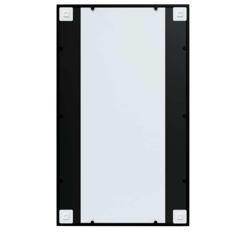 Black Wall Mirror 100X60 Cm • Black Metal Frame • Minimalist Design • Lightweight
