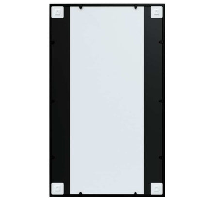 Black Wall Mirror 100X60 Cm • Black Metal Frame • Minimalist Design • Lightweight