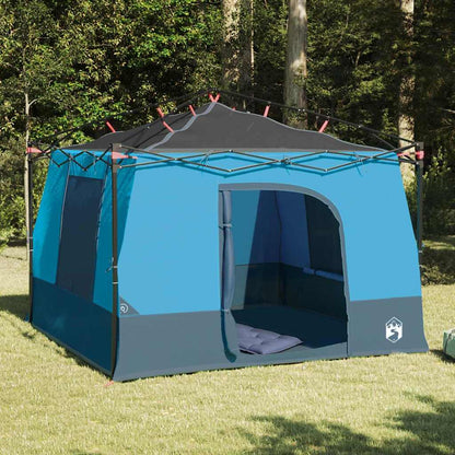 Tent – Kampeertent – Familietent – Outdoor Tent – Pop-up Tent – Waterdicht – Vlamvertragend – 6 Personen – Blauw – Met Rits – Ademend Mesh