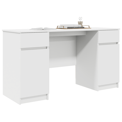 Bureau – Computertafel – Bureautafel – Werkplek – Kantoormeubel – Wit – 140x49x76 cm – Geperst Hout