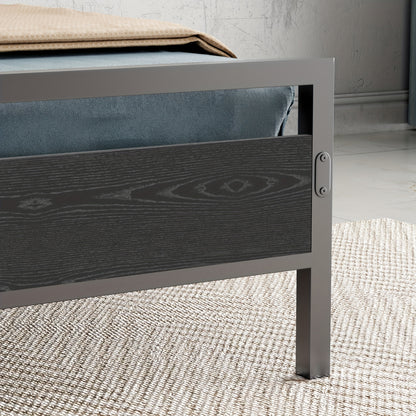 Metalen Bedframe – Stalen Bed – Gästebed – Modern Bed – Eenpersoonsbed – Royaal Opbergruimte – Stevig Stalen Frame – Lattenbodem Inclusief