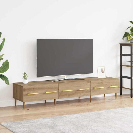 TV-kast – TV-meubel – Mediakast – Tv-console – Opbergkast – Rustiek Eikenhout – Compact Formaat 150x36x30 cm