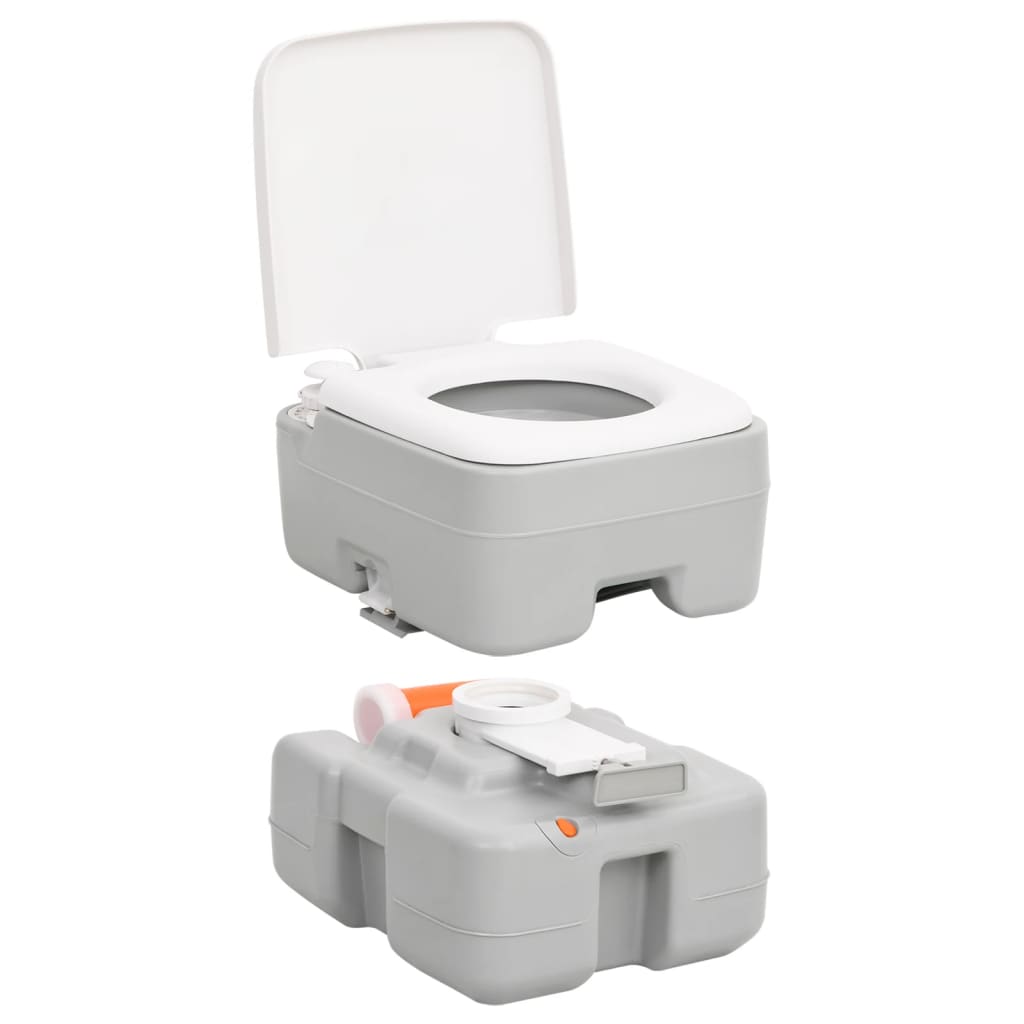 Draagbaar Toilet – Campingtoilet – Mobiel Toilet – Reistoilet – Camping WC – Schokbestendig Polyethyleen – Effectief Spoelsysteem – 41,5x36,5x37,5 cm