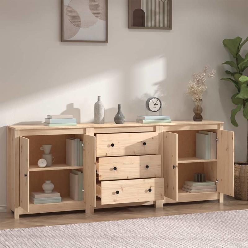 Dressoir – Ladekast – Sideboard – Opbergkast – Buffetkast – Massief Grenenhout – 210x35x80 cm – Duurzaam en Stijlvol