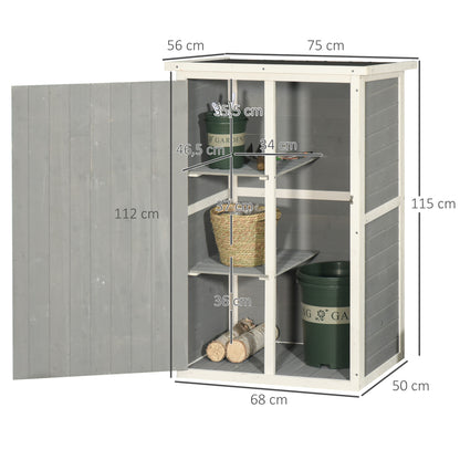 Tuinberging – Tuinhuis – Tuinkast – Gereedschapsschuur – Opbergkast – Vurenhout Met Bitumen Dak – Grote Vergrendelbare Deur Met 2 Planken – Compacte Afmetingen 75x56x115 cm